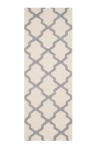 GREY AND IVORY MOROCCAN HAND TUFTED RUNNER CARPET by Imperial Knots - Image 1