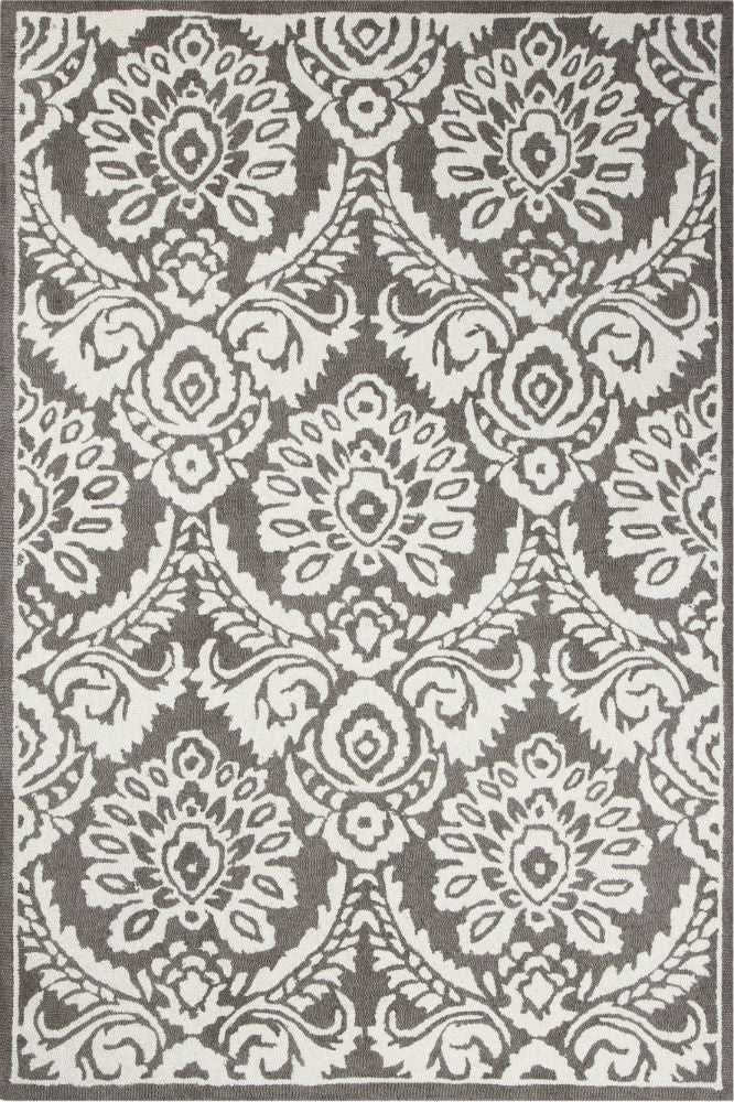 GREY AND IVORY BESPOKE HAND TUFTED CARPET