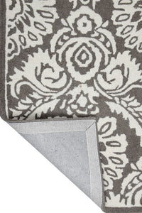 GREY AND IVORY BESPOKE HAND TUFTED CARPET by Imperial Knots - Image 4