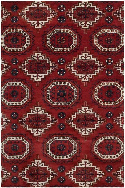 RED IVORY TRADITIONAL HAND TUFTED RUG
