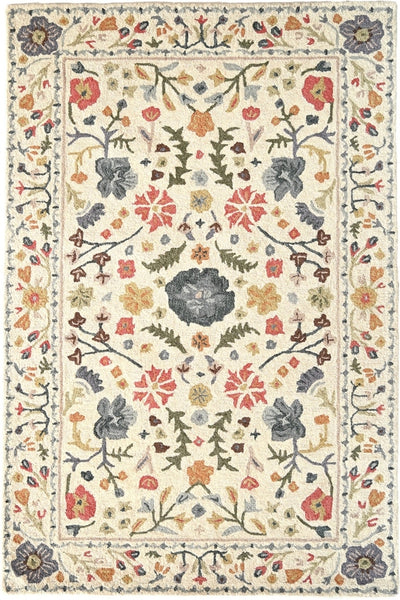 IVORY MULTICOLOR TRADITIONAL HAND TUFTED RUG