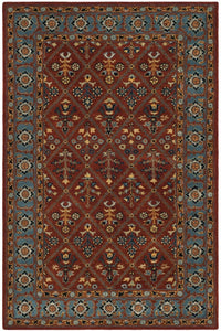 Rust multicolor traditional hand tufted rug wool hand-tufted rug for living room