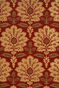 RED BAROQUE HAND TUFTED CARPET by Imperial Knots - Image 1