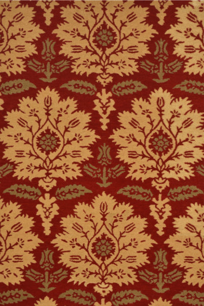 RED BAROQUE HAND TUFTED CARPET