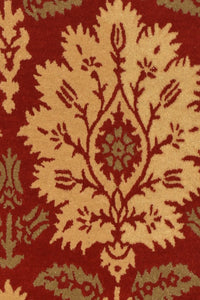RED BAROQUE HAND TUFTED CARPET by Imperial Knots - Image 3