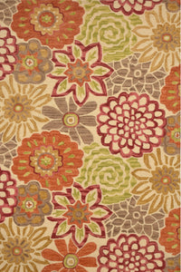 MULTICOLOR FLORAL HAND TUFTED CARPET by Imperial Knots - Image 1