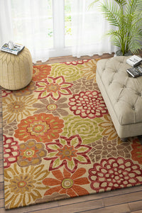 MULTICOLOR FLORAL HAND TUFTED CARPET by Imperial Knots - Image 2