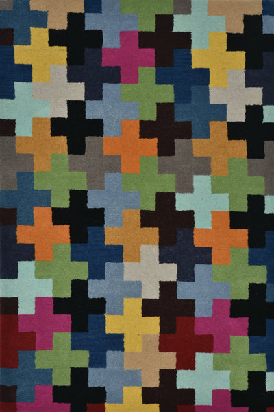 MULTICOLOR PIXEL HAND TUFTED CARPET