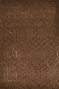 BROWN EMBOSSED HAND TUFTED CARPET by Imperial Knots - Image 1