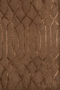 BROWN EMBOSSED HAND TUFTED CARPET by Imperial Knots - Image 3