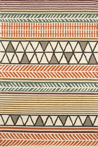 MULTICOLOR TRIBAL HAND TUFTED CARPET by Imperial Knots - Image 1