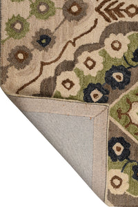 IVORY TRADITIONAL HAND TUFTED CARPET by Imperial Knots - Image 4