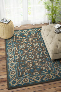 CHARCOAL BLUE PERSIAN HAND TUFTED CARPET by Imperial Knots - Image 2