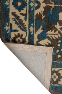 CHARCOAL BLUE PERSIAN HAND TUFTED CARPET by Imperial Knots - Image 4