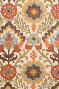 MULTICOLOR FLORAL HAND TUFTED CARPET by Imperial Knots - Image 3
