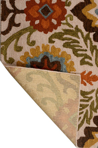 MULTICOLOR FLORAL HAND TUFTED CARPET by Imperial Knots - Image 4