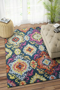 MULTICOLOR SUZANI HAND TUFTED CARPET by Imperial Knots - Image 2