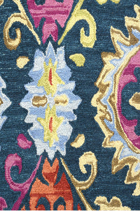 MULTICOLOR SUZANI HAND TUFTED CARPET by Imperial Knots - Image 3
