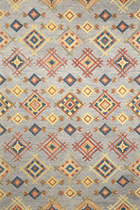 MULTICOLOR GREY TRADITIONAL HAND TUFTED CARPET by Imperial Knots - Image 1