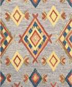 MULTICOLOR GREY TRADITIONAL HAND TUFTED CARPET
