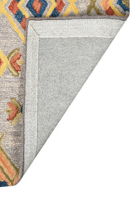 MULTICOLOR GREY TRADITIONAL HAND TUFTED CARPET by Imperial Knots - Image 4