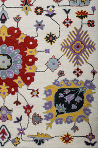 MULTICOLOR SUZANI HAND TUFTED CARPET by Imperial Knots - Image 3