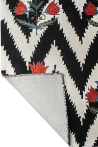 BLACK CHEVRON HAND TUFTED CARPET by Imperial Knots - Image 4