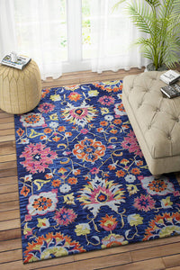 MULTICOLOR FLORAL HAND TUFTED CARPET by Imperial Knots - Image 2
