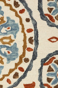 MULTICOLOR SUZANI HAND TUFTED CARPET by Imperial Knots - Image 3