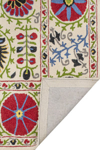MULTICOLOR SUZANI HAND TUFTED CARPET by Imperial Knots - Image 4
