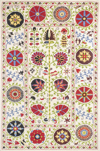 MULTICOLOR SUZANI HAND TUFTED CARPET by Imperial Knots - Image 1