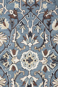 BLUE SUZANI HAND TUFTED CARPET by Imperial Knots - Image 3