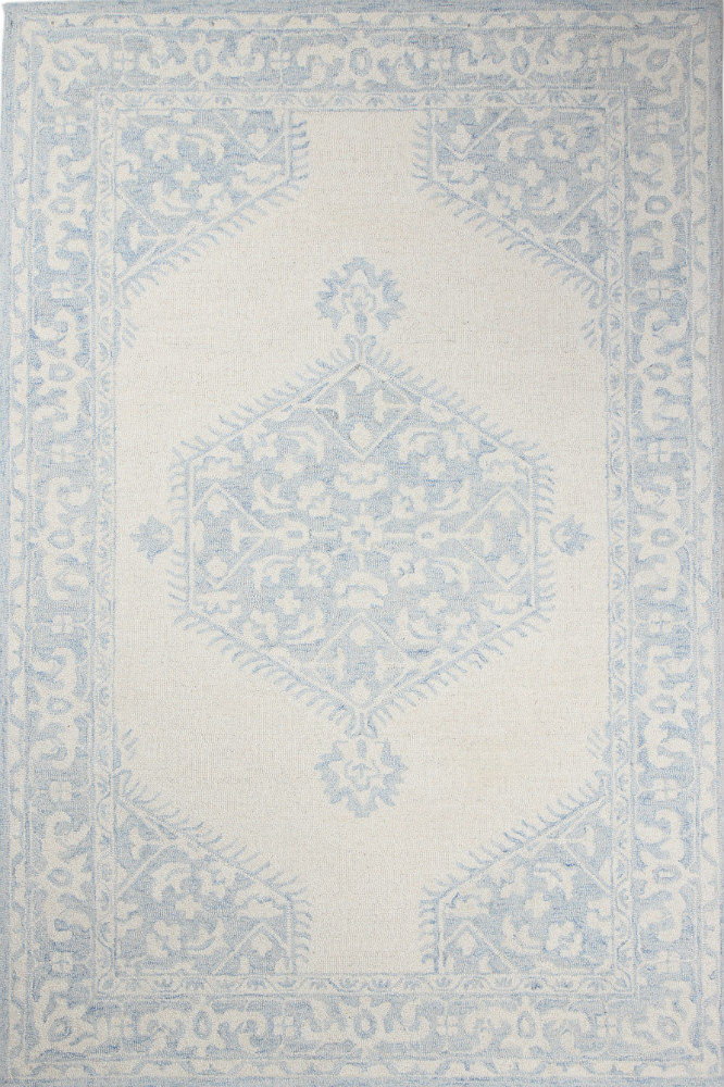 BLUE TRADITIONAL HAND TUFTED CARPET