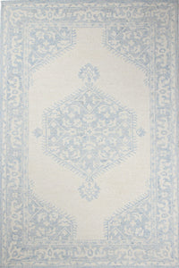 BLUE TRADITIONAL HAND TUFTED CARPET by Imperial Knots - Image 1