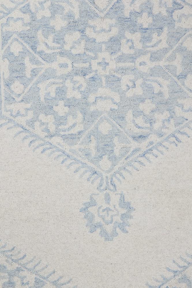 BLUE TRADITIONAL HAND TUFTED CARPET by Imperial Knots - Image 3