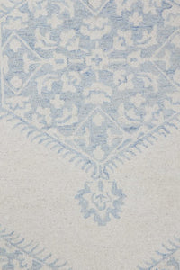 BLUE TRADITIONAL HAND TUFTED CARPET by Imperial Knots - Image 3