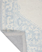 BLUE TRADITIONAL HAND TUFTED CARPET by Imperial Knots - Image 4