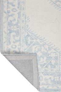 BLUE TRADITIONAL HAND TUFTED CARPET by Imperial Knots - Image 4