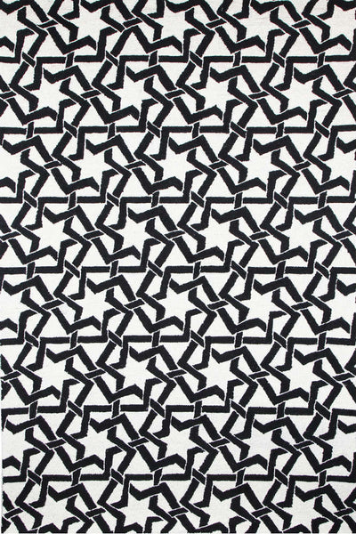 BLACK AND WHITE DIP DYED HAND TUFTED CARPET