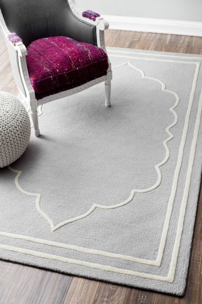 GREY TRADITIONAL HAND TUFTED CARPET