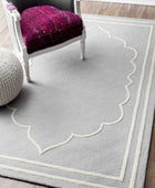 GREY TRADITIONAL HAND TUFTED CARPET