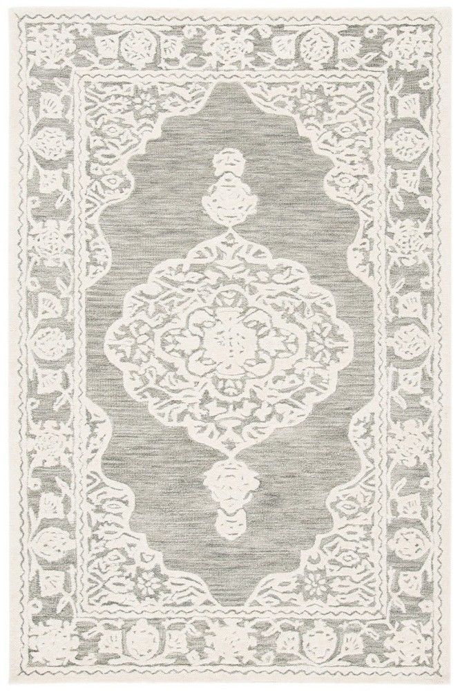 GREY IVORY TRADITIONAL HAND TUFTED CARPET
