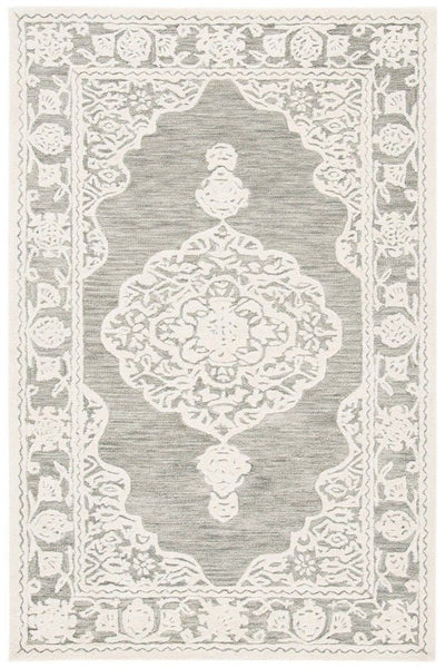 GREY IVORY TRADITIONAL HAND TUFTED CARPET