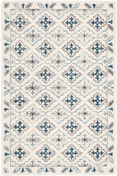 BLUE GREY TRADITIONAL HAND TUFTED CARPET
