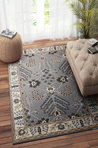 GREY PERSIAN HAND TUFTED CARPET by Imperial Knots - Image 2