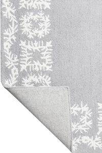 GREY AND WHITE FLORAL HAND TUFTED CARPET by Imperial Knots - Image 4