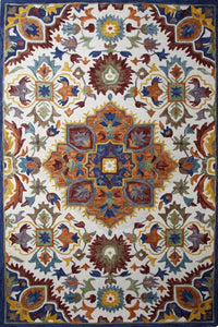 MULTICOLOR SUZANI HAND TUFTED CARPET by Imperial Knots - Image 1