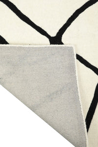 BLACK AND WHITE BESPOKE HAND TUFTED CARPET by Imperial Knots - Image 4