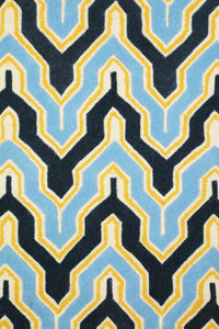 BLUE MULTICOLOR BEIGE BESPOKE HAND TUFTED CARPET by Imperial Knots - Image 3