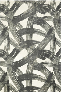 IVORY CHARCOAL GEOMETRIC HAND TUFTED CARPET by Imperial Knots - Image 2